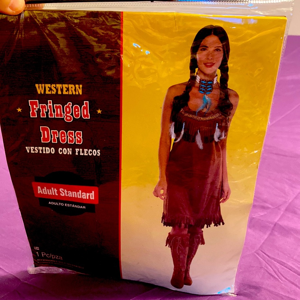 Fringed dress costume with matching headband